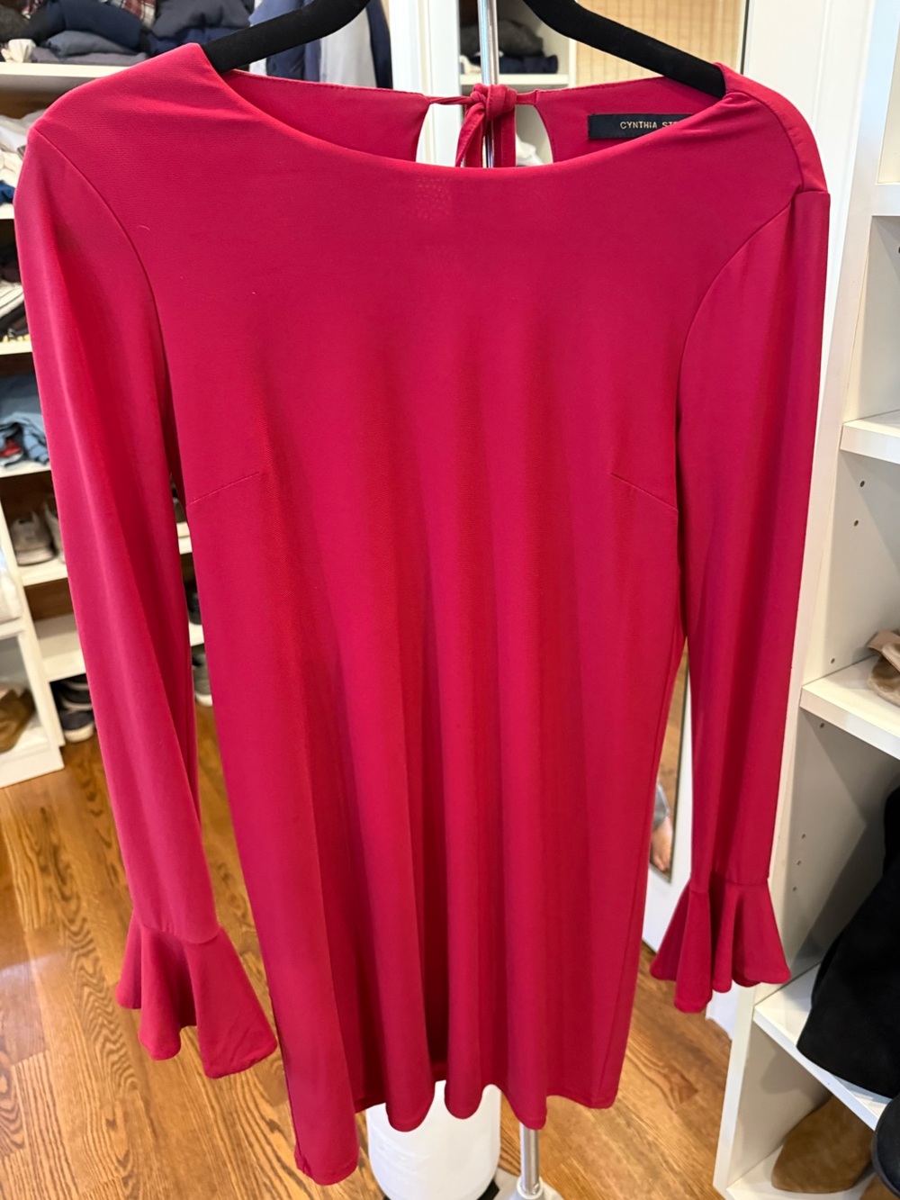 Cynthia Steffe Red Long-Sleeve Shift Dress